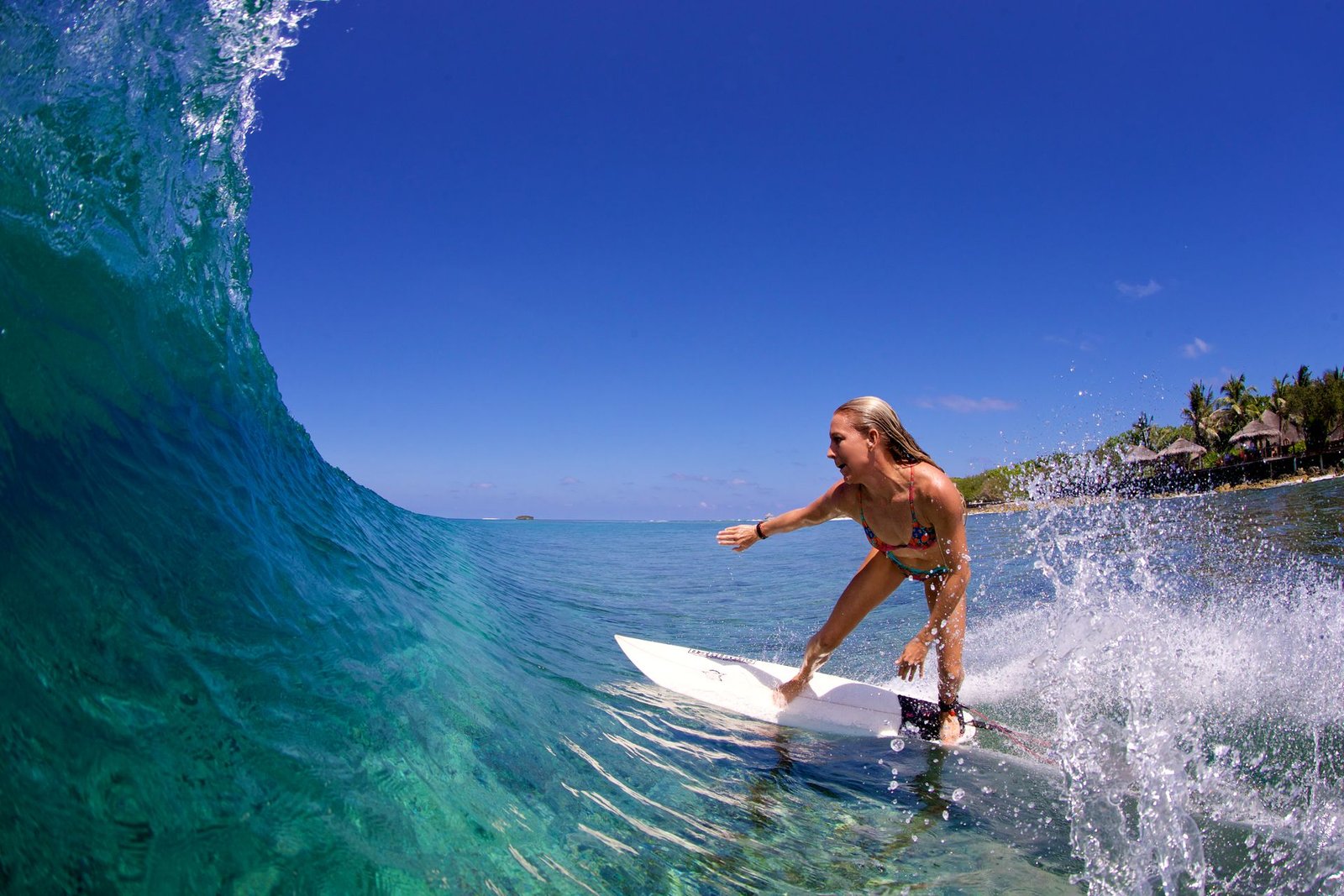 Surfing in the Maldives